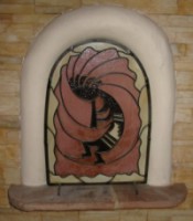 Kokopelli Fireplace Screen